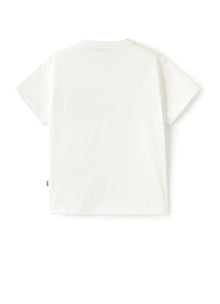 T-Shirt with Camouflage Pocket | Bianco/Celeste Scuro