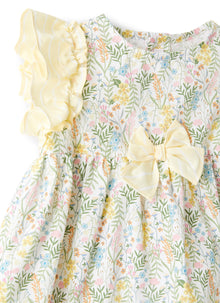 Baby Girls’ Two-Piece Set with A Floral Print | Smeraldo/Lime