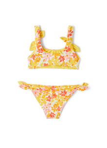 Two-Piece Swimsuit with Floral Print | Multicolor/Yellow Sun