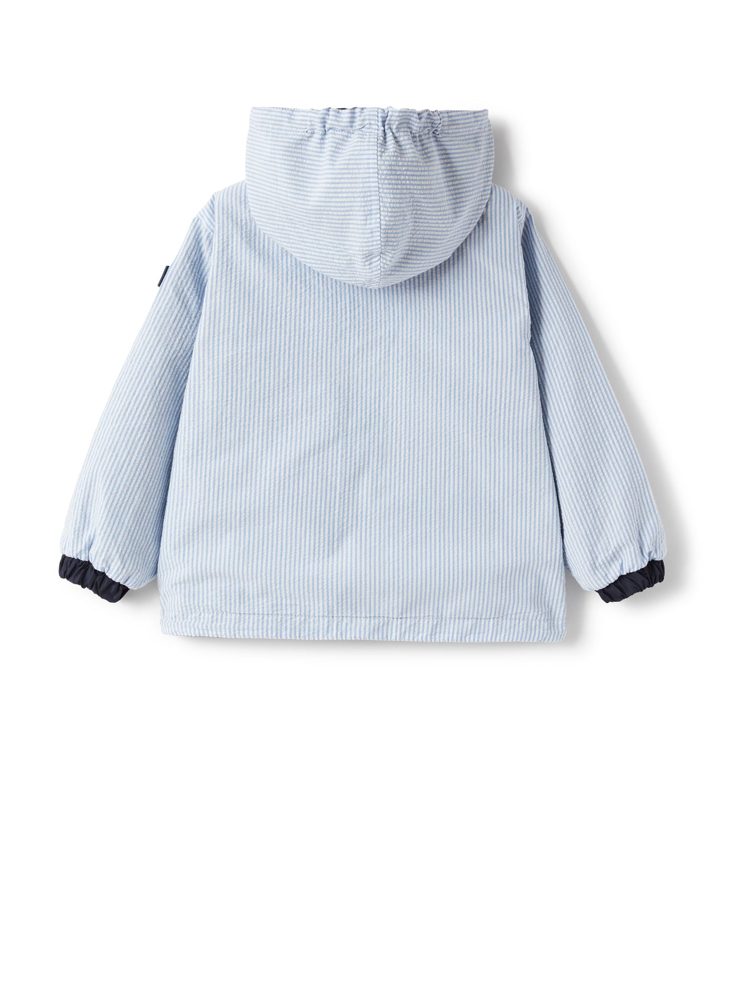 Reversible Jacket in Seersucker And Nylon | Light Blue