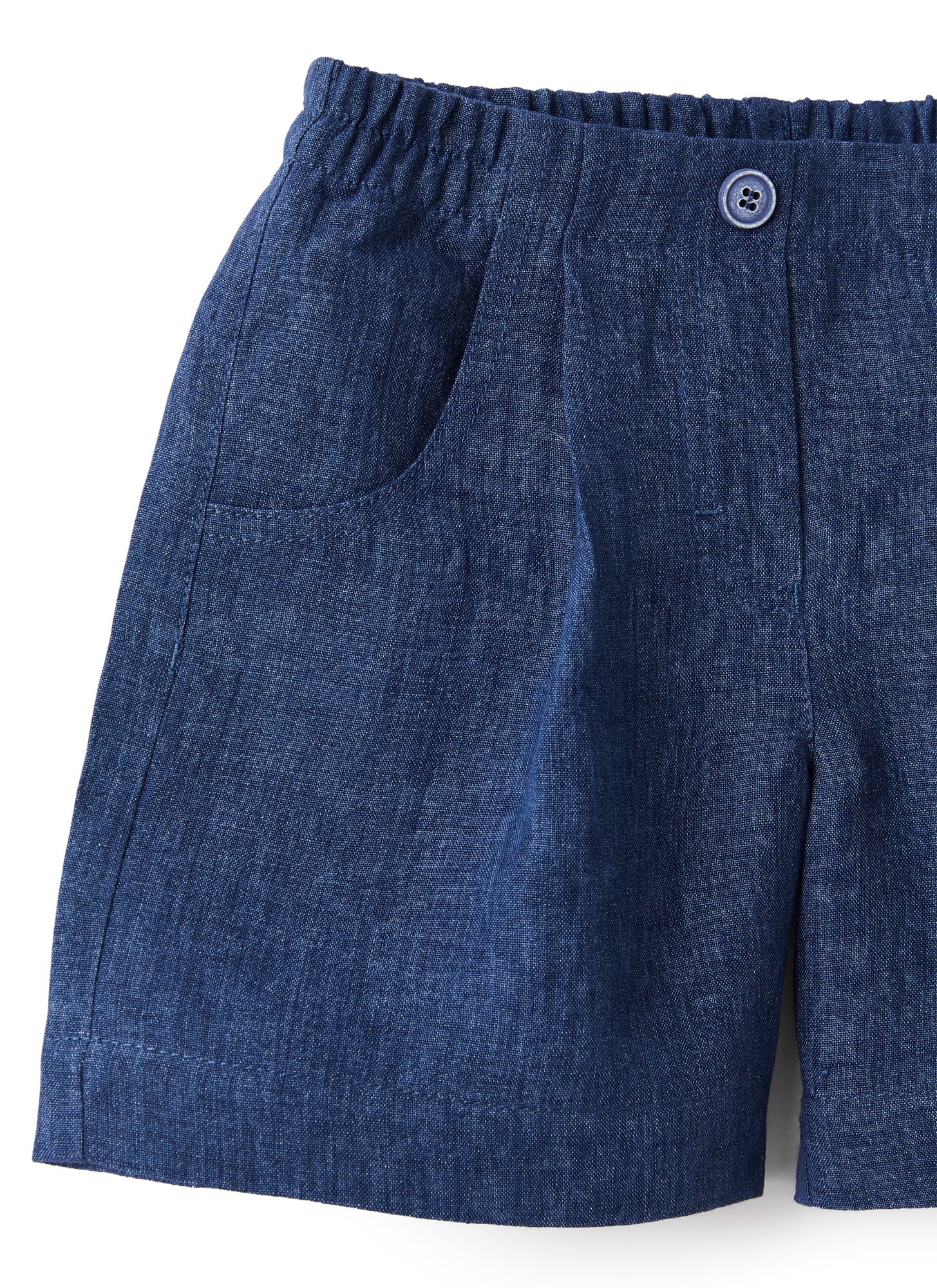 Linen Bermuda Shorts | Electric Blue