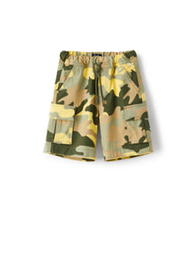 Bermuda Shorts in Camouflage-Patterned Canvas | Chick Yellow