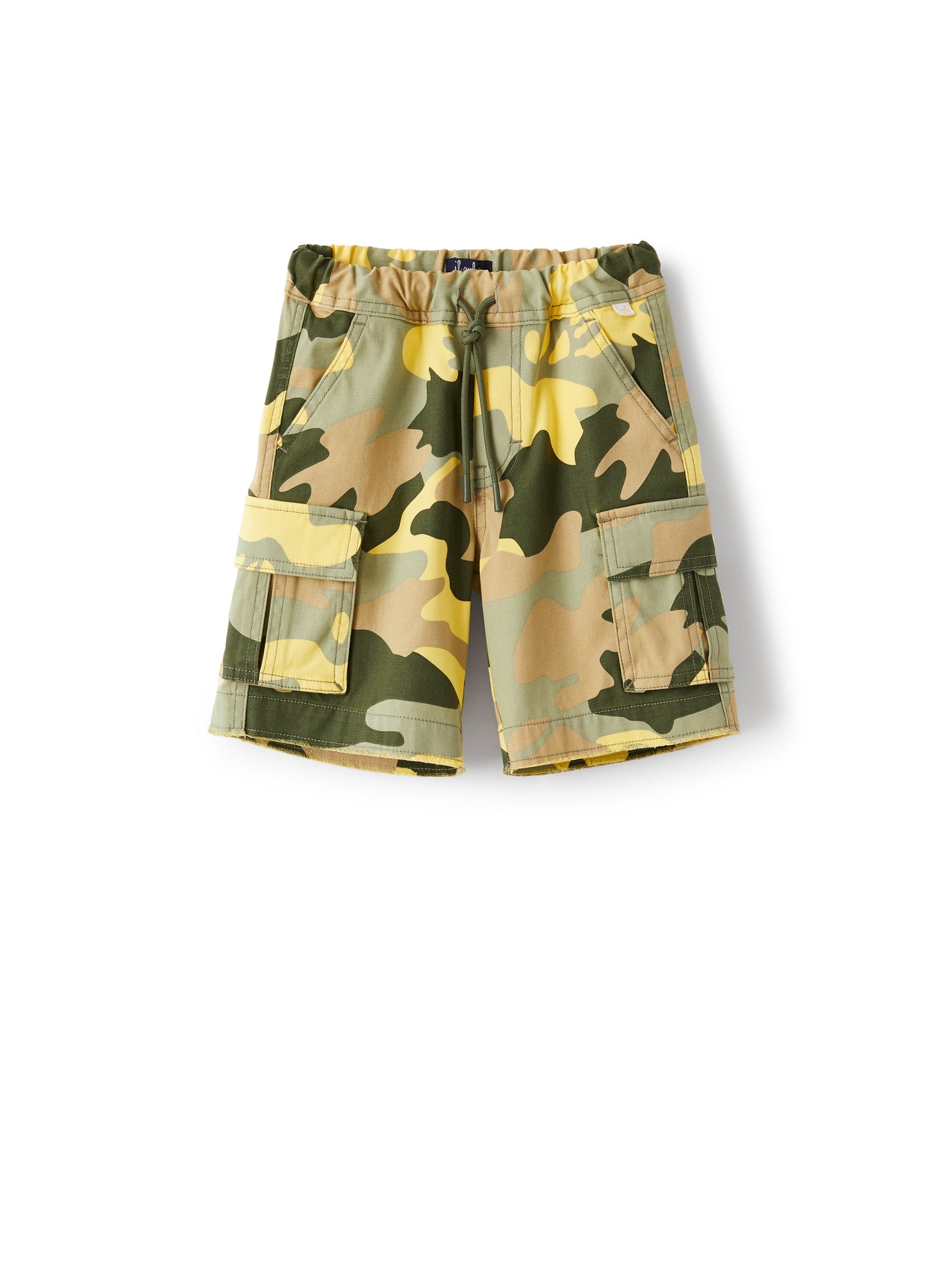 Bermuda Shorts in Camouflage-Patterned Canvas | Chick Yellow