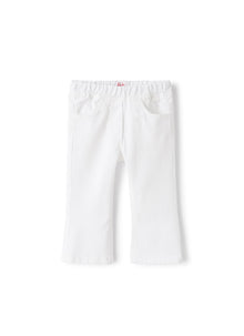 Cropped Trousers in Gabardine | White
