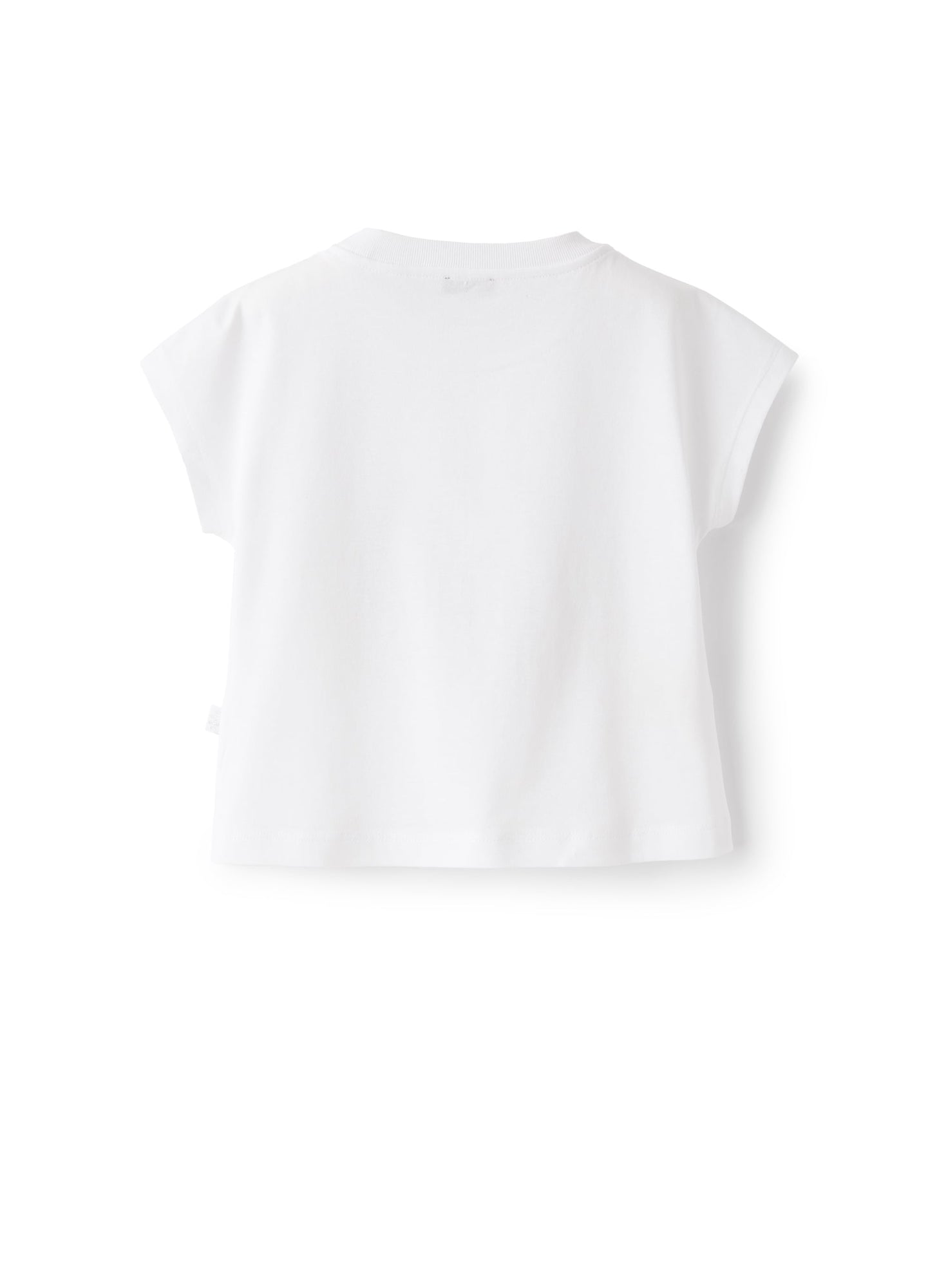 T-Shirt with Landscape Print | White/Sand