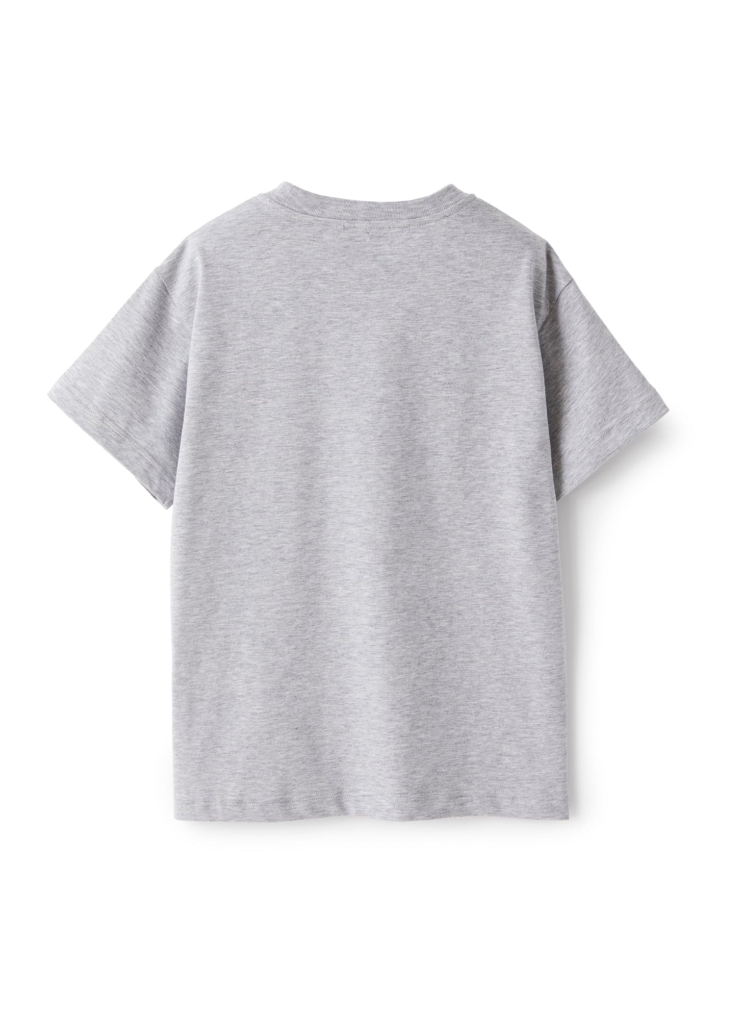 T-Shirt in Marled-Cotton Jersey | Nickel Grey