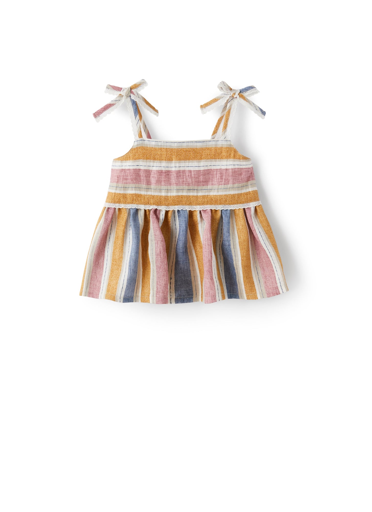 Top in A Striped Linen Blend | Amber