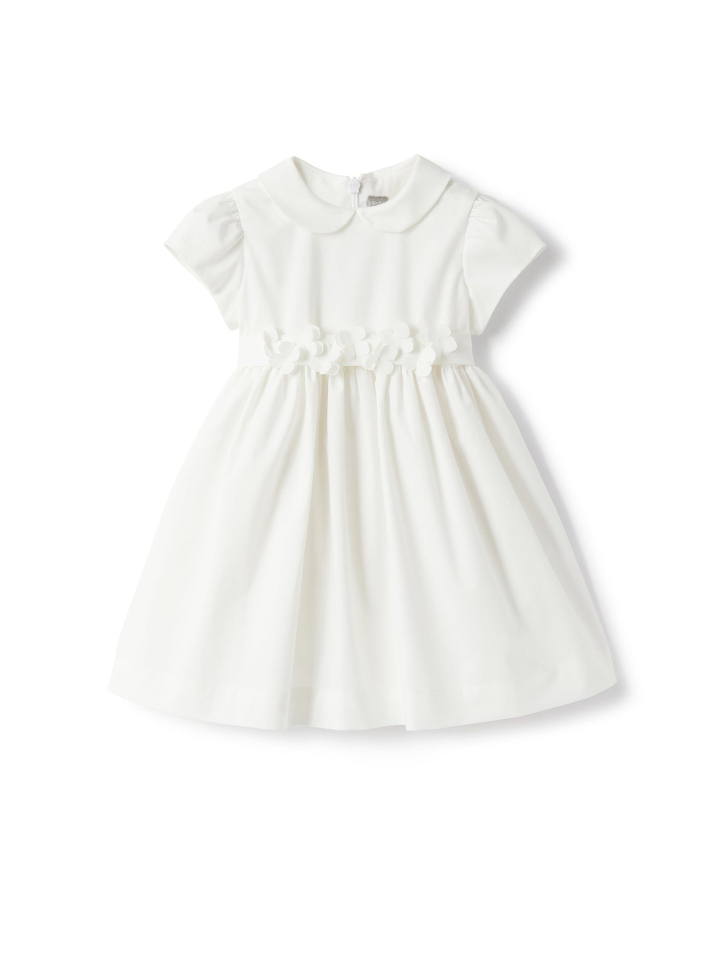 Baby Girls’ Dress in Sateen | White