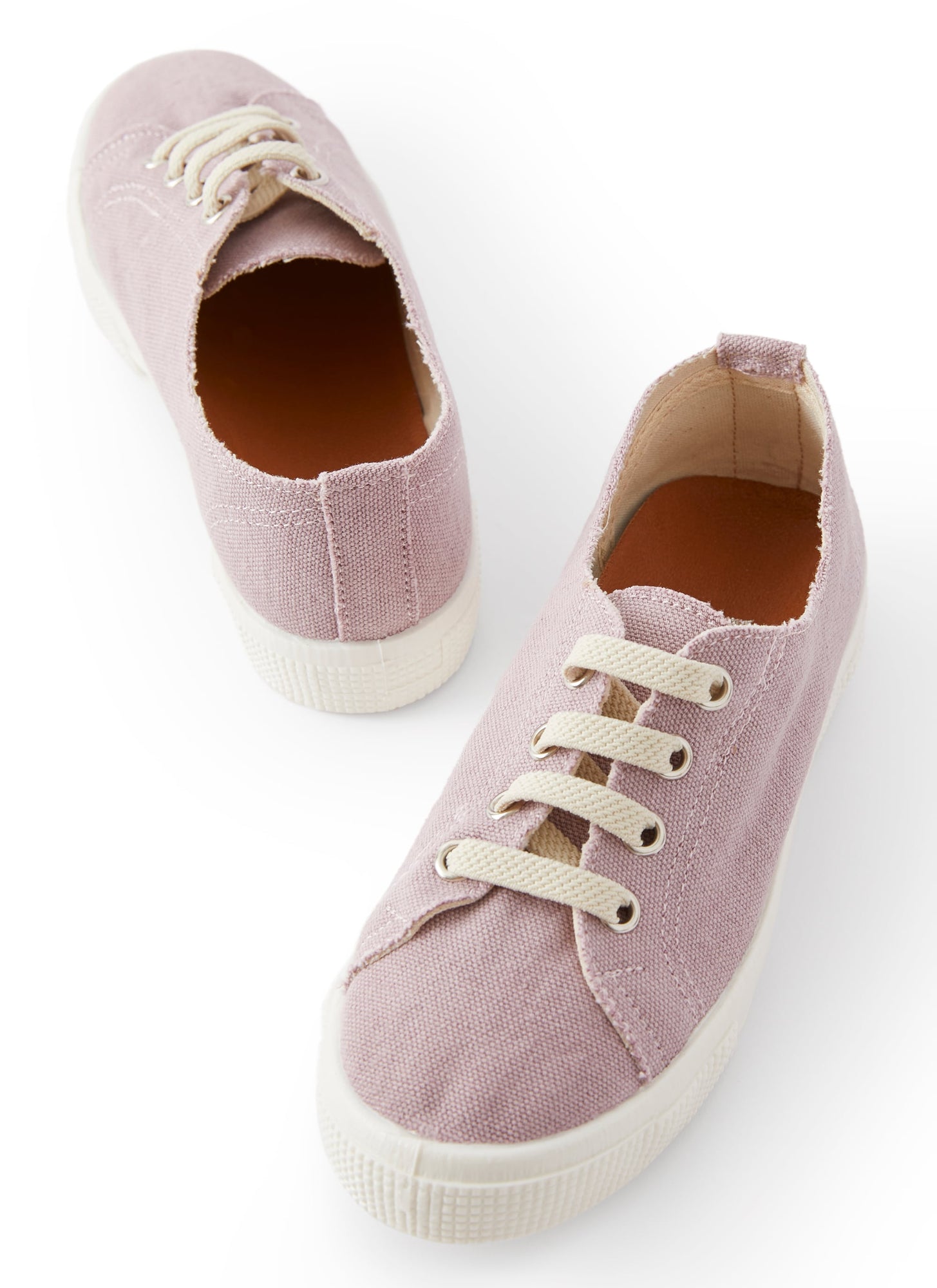Sneaker in Lilac Canvas with Laces | Lilac