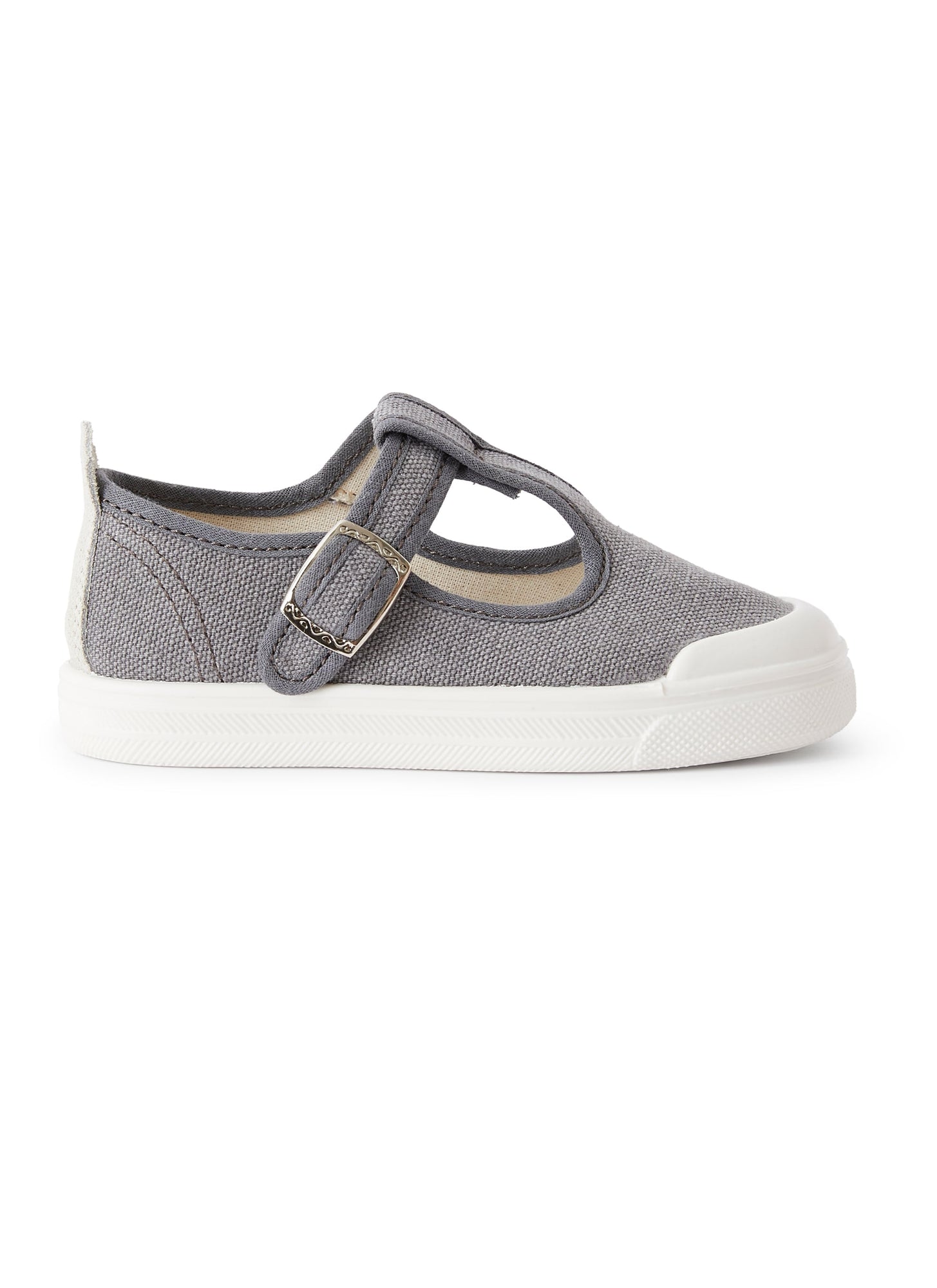 Sandal in Canvas with Buckle | Cloud Grey