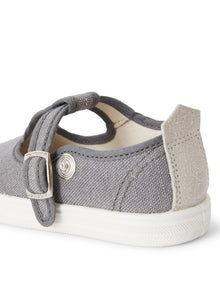 Sandal in Canvas with Buckle | Cloud Grey
