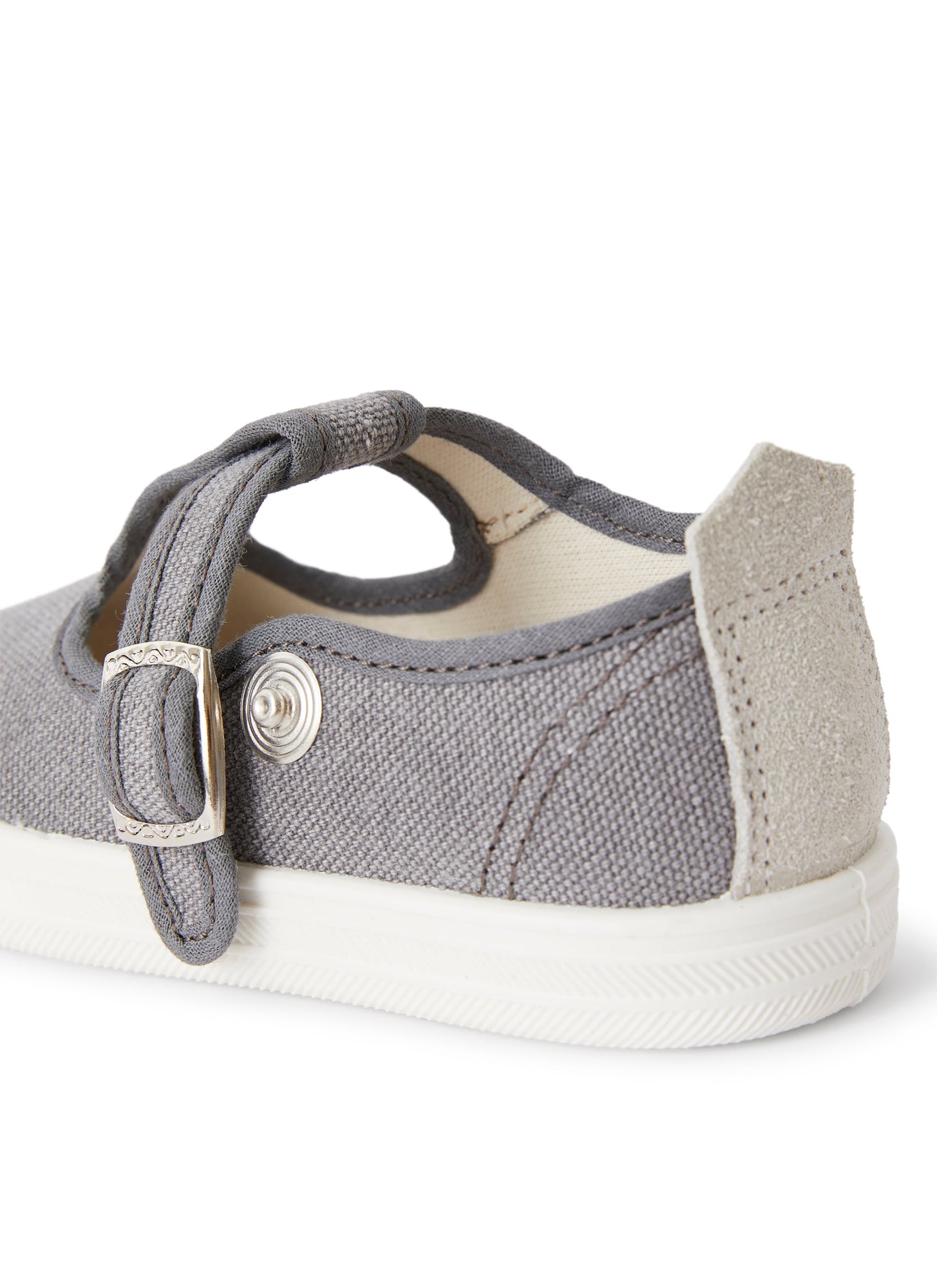 Sandal in Canvas with Buckle | Cloud Grey
