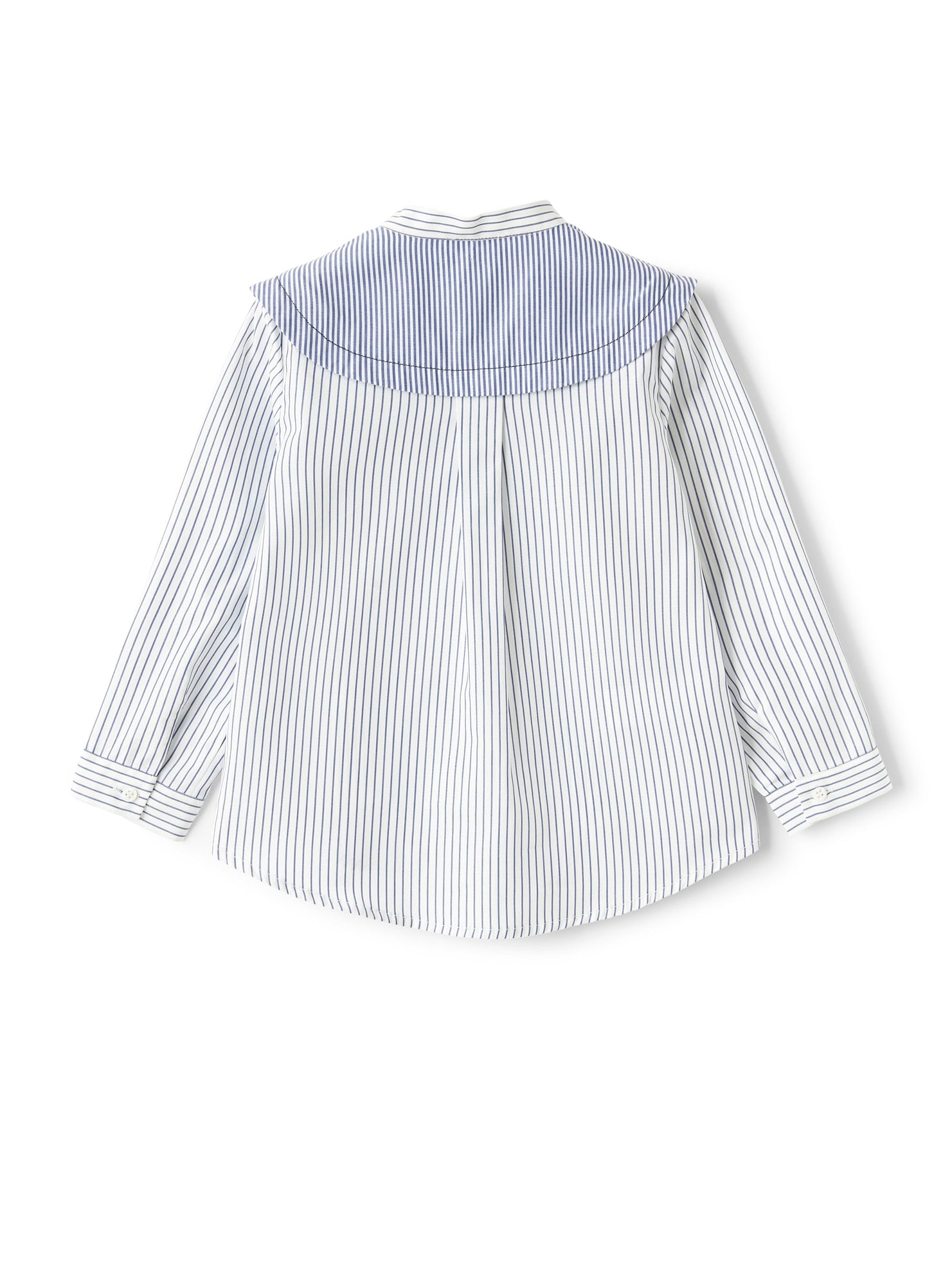 Striped Cotton Shirt  | Blu Denim