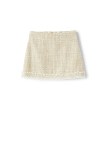 Skirt in A Raised-Weft Cotton Blend | Iuta