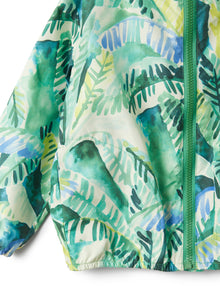Windcheater in Printed Nylon | Lime