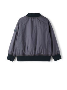 Bomber Jacket in Down-Proof Nylon | Blue/Light Blue