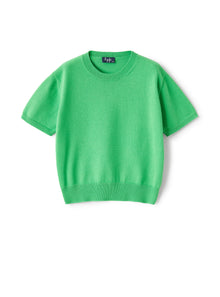 Short-Sleeve Unisex Sweater in Organic Cotton | Lime
