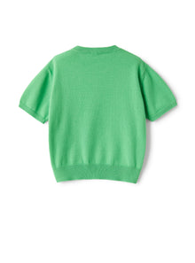 Short-Sleeve Unisex Sweater in Organic Cotton | Lime