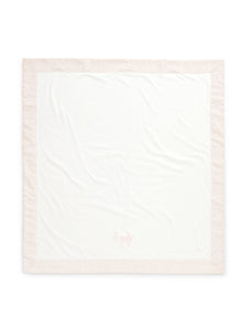 Cot Blanket in Jersey  | White/Dark Beige