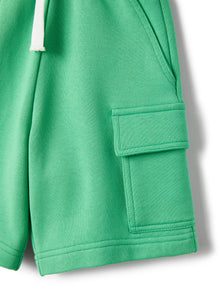 Cargo-Style Bermuda Shorts Fleece | Lime