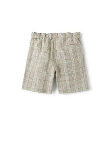 Bermuda Shorts in Melange Glen-Checked Linen | Noce