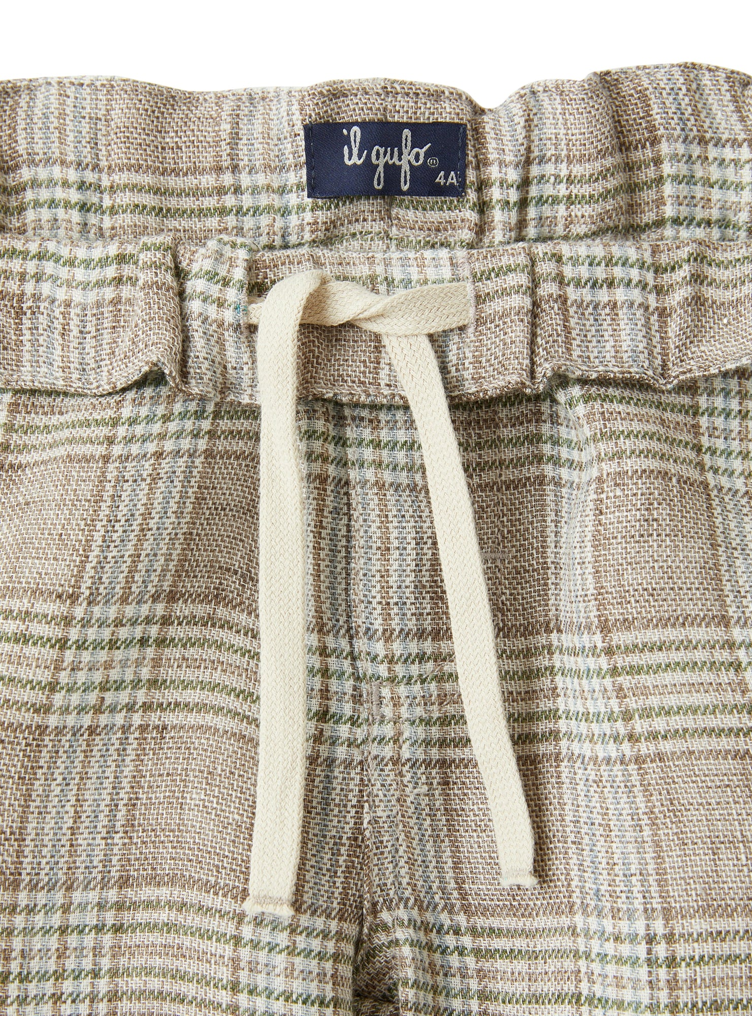 Bermuda Shorts in Melange Glen-Checked Linen | Noce