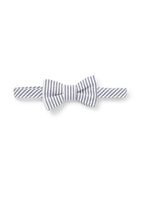 Bow Tie-&-Striped Seersucker | Blue