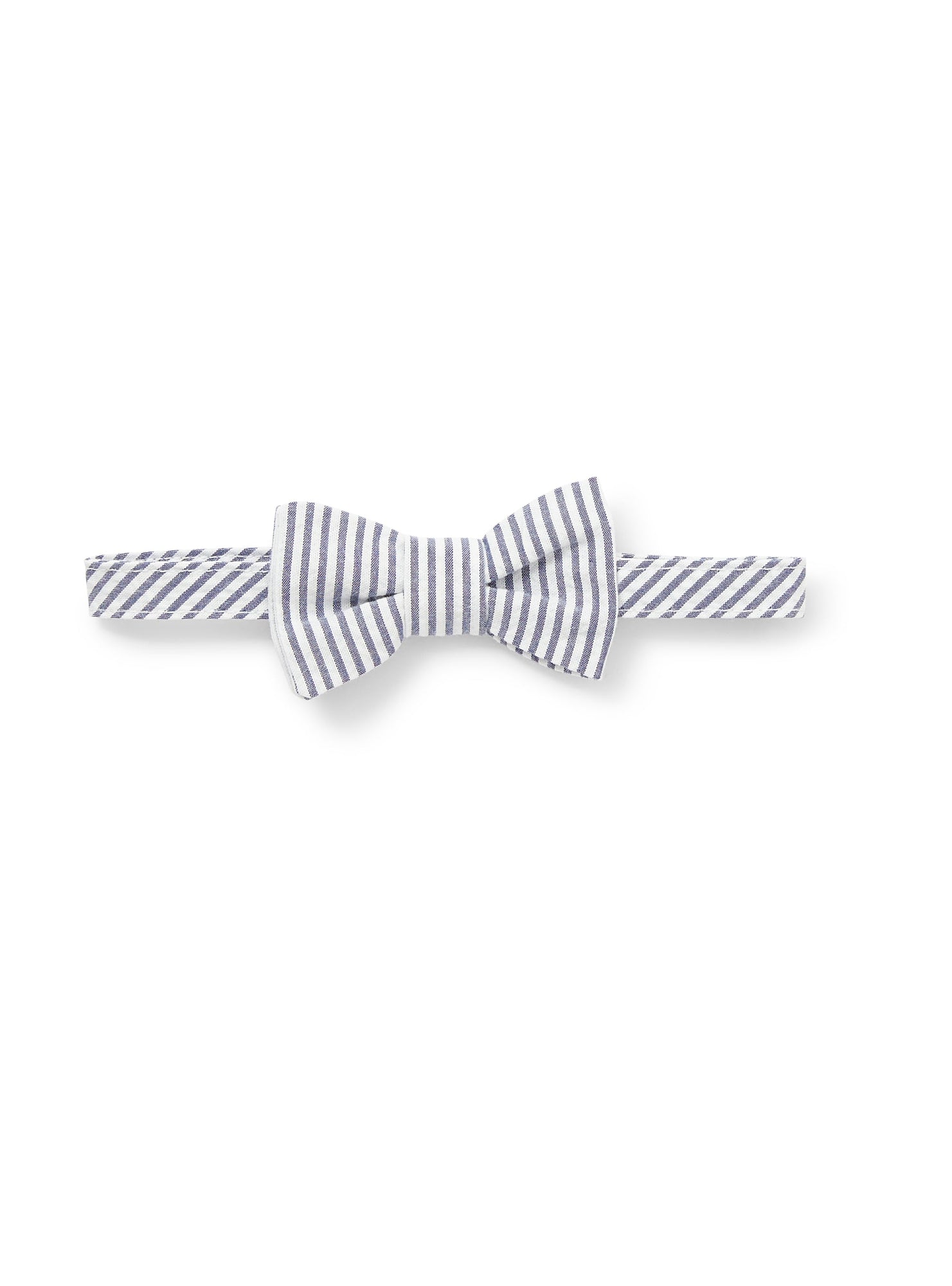 Bow Tie-&-Striped Seersucker | Blue
