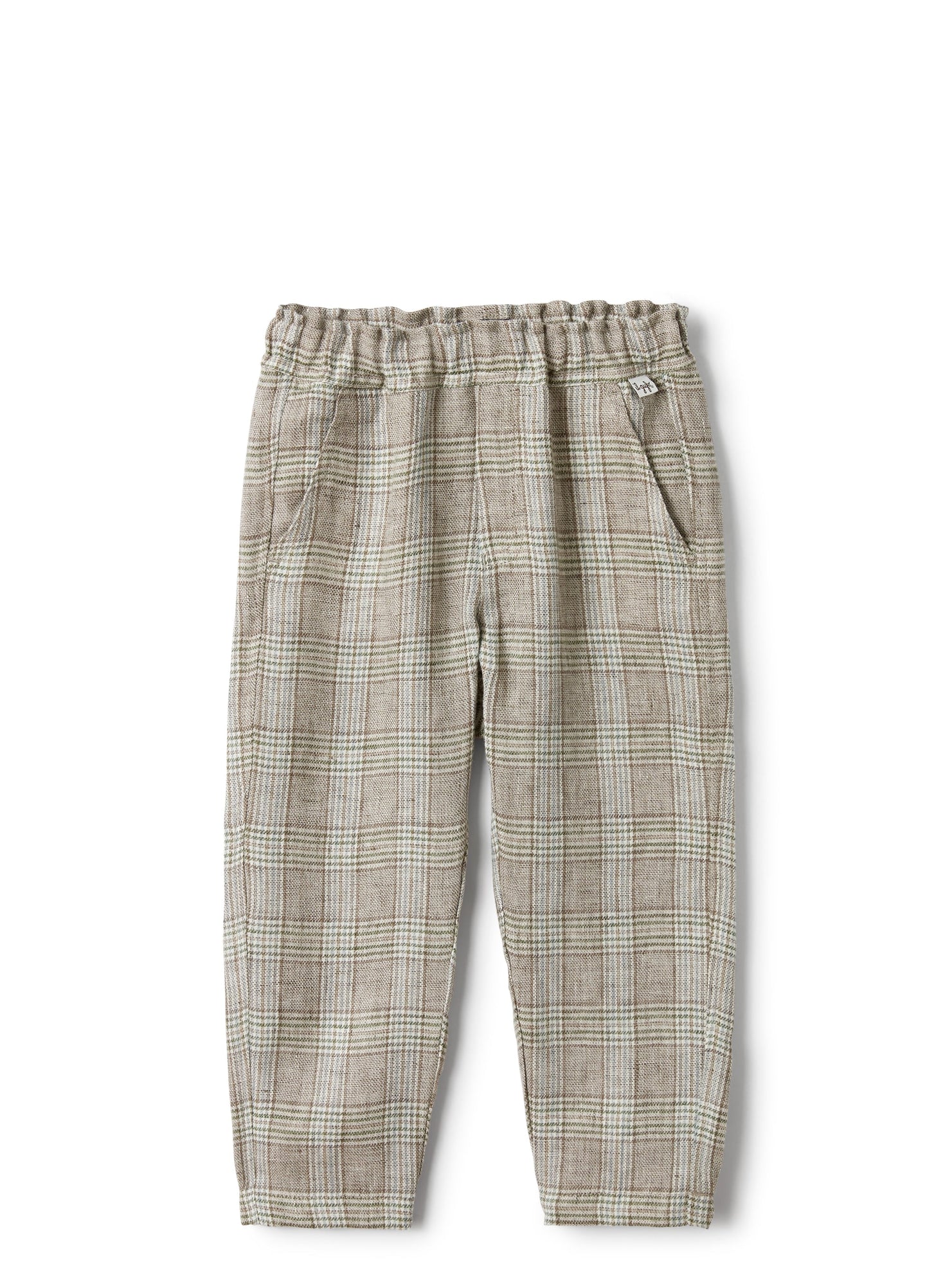 Drawstring Trousers in A Glen-Check Pattern | Noce