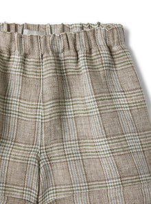 Shorts in Glen-Checked Linen | Noce