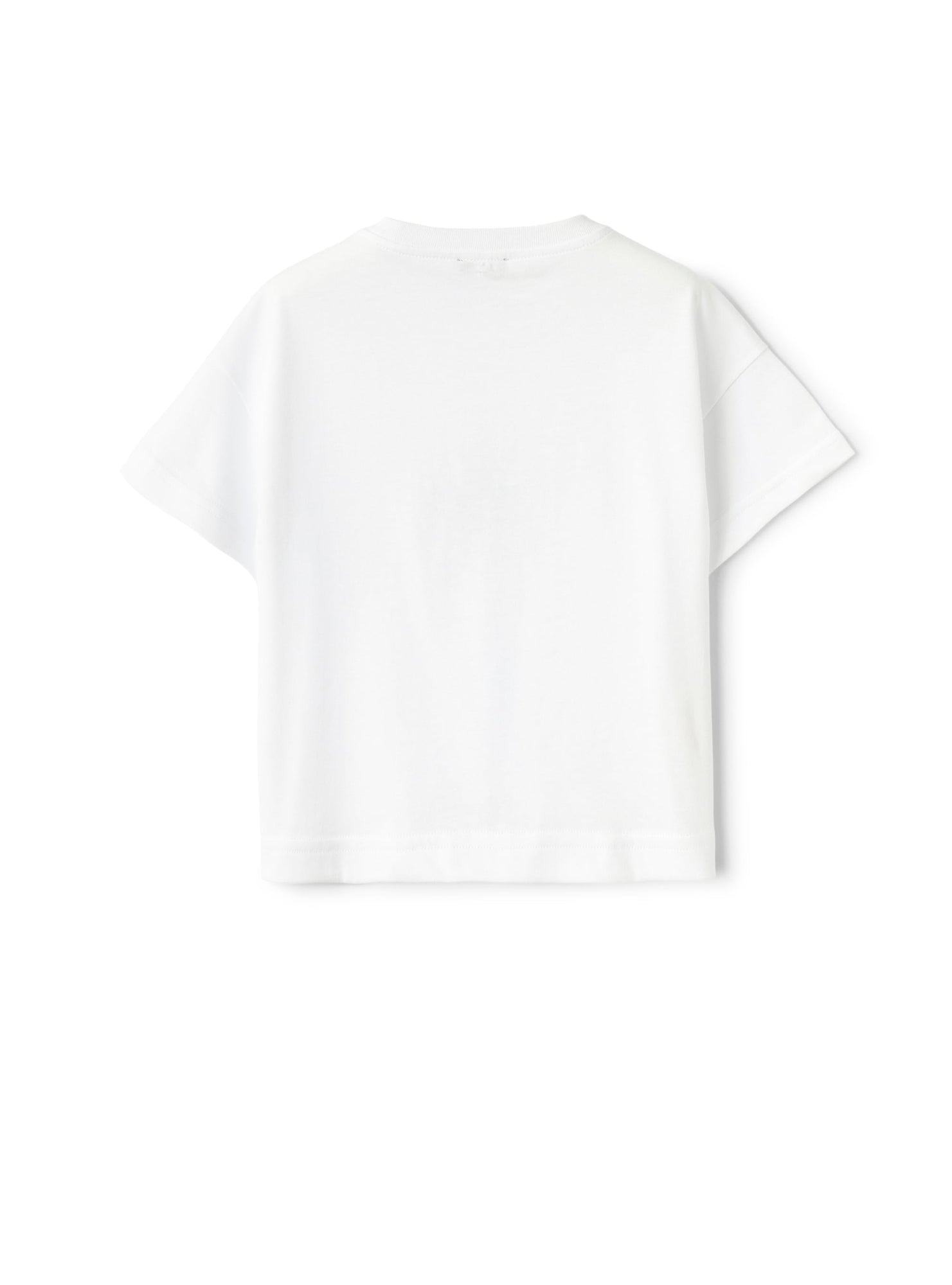 T-Shirt with Print of Little Girl | Bianco/Ginepro