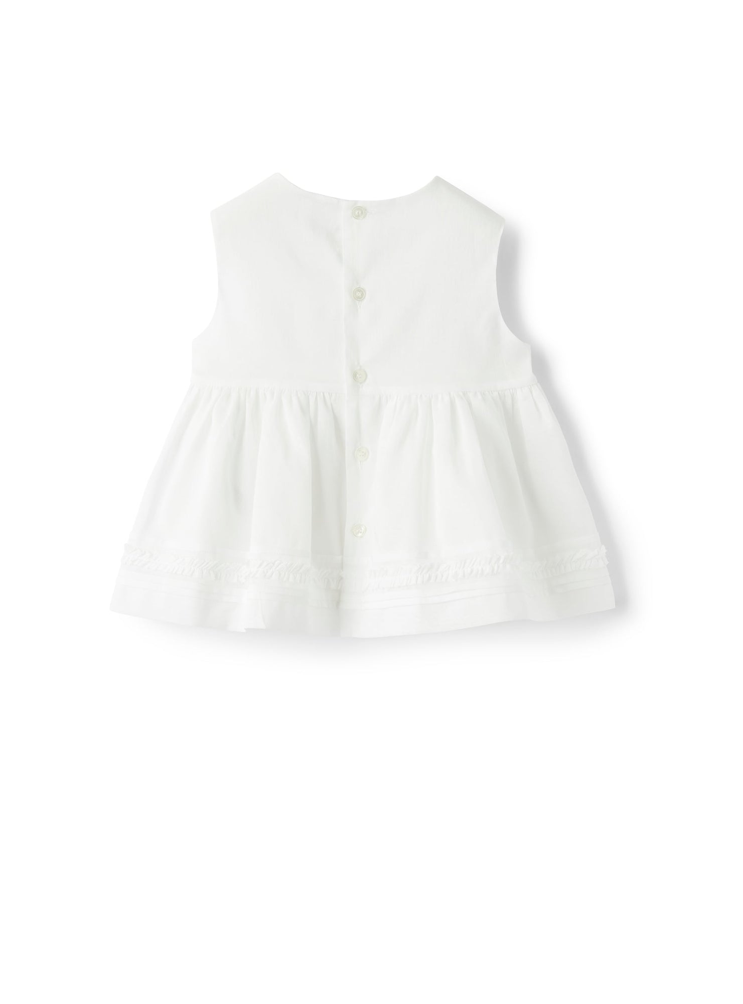 Sleeveless Top in Cotton Voile | White
