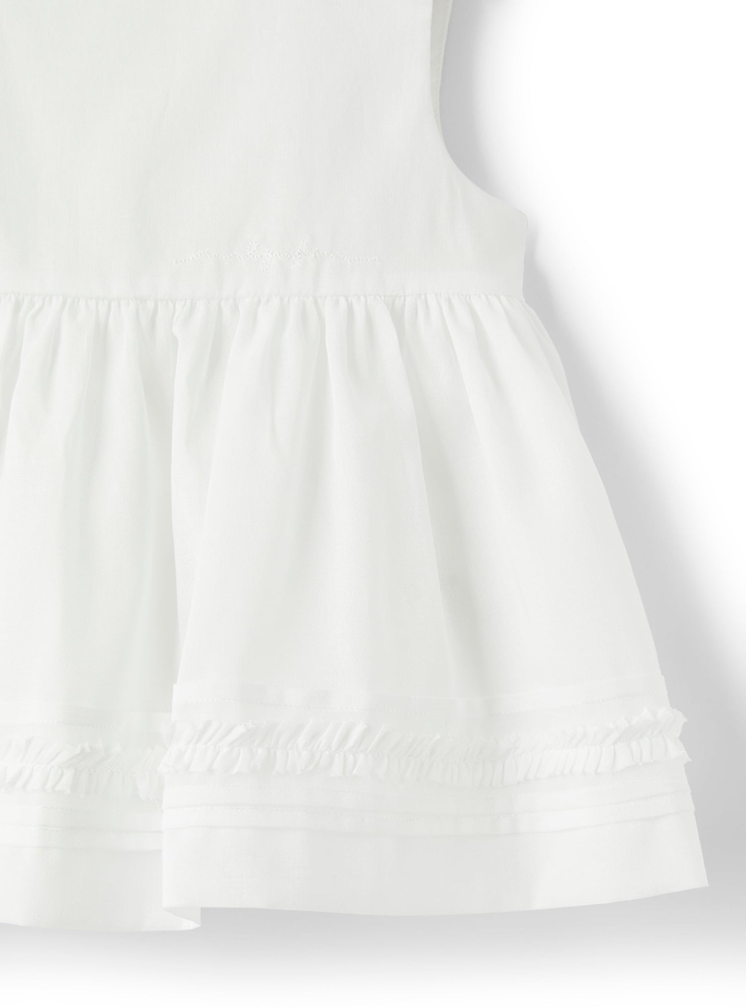 Sleeveless Top in Cotton Voile | White