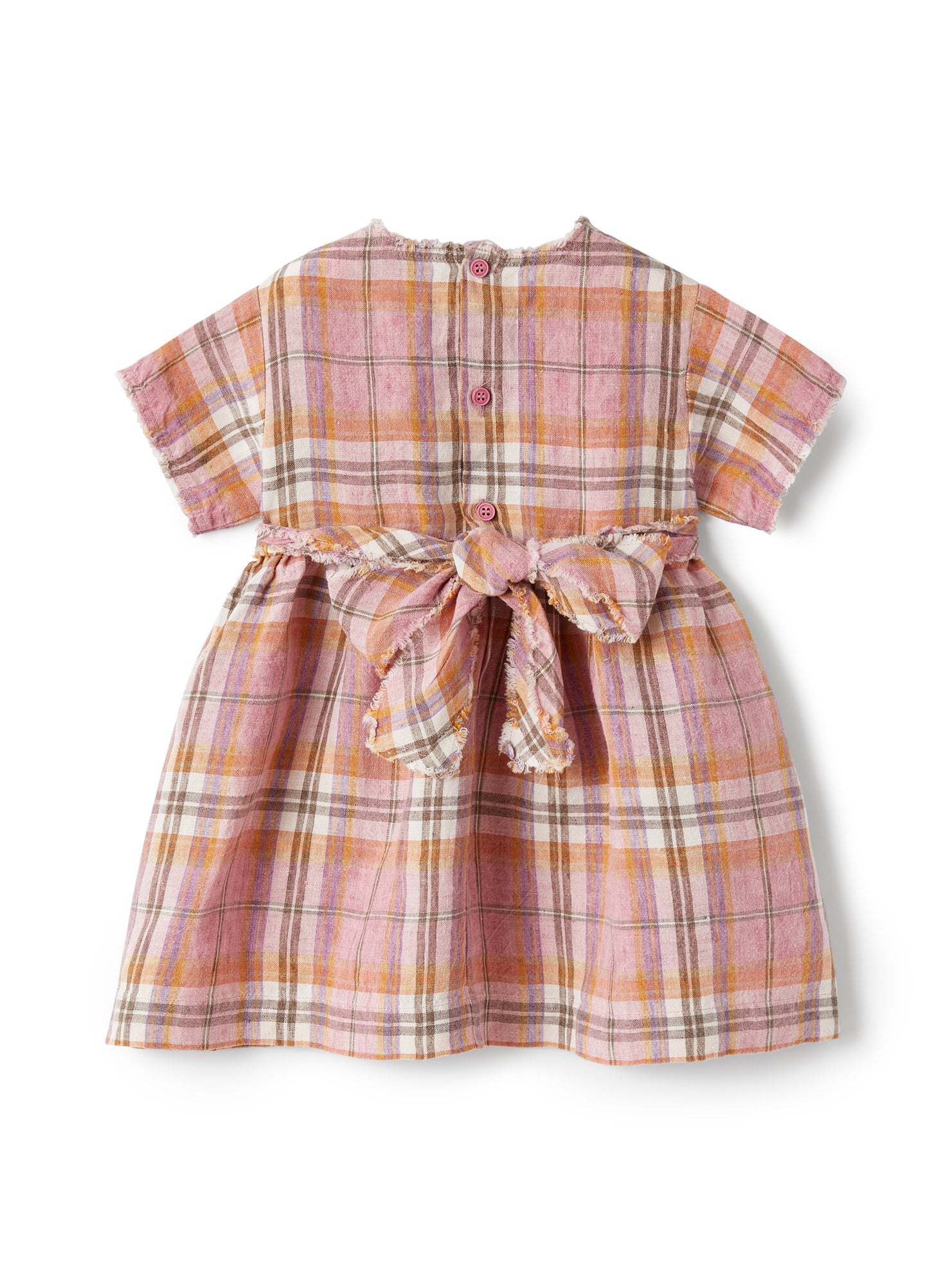 Dress in Madras-Checked Linen | Tropea