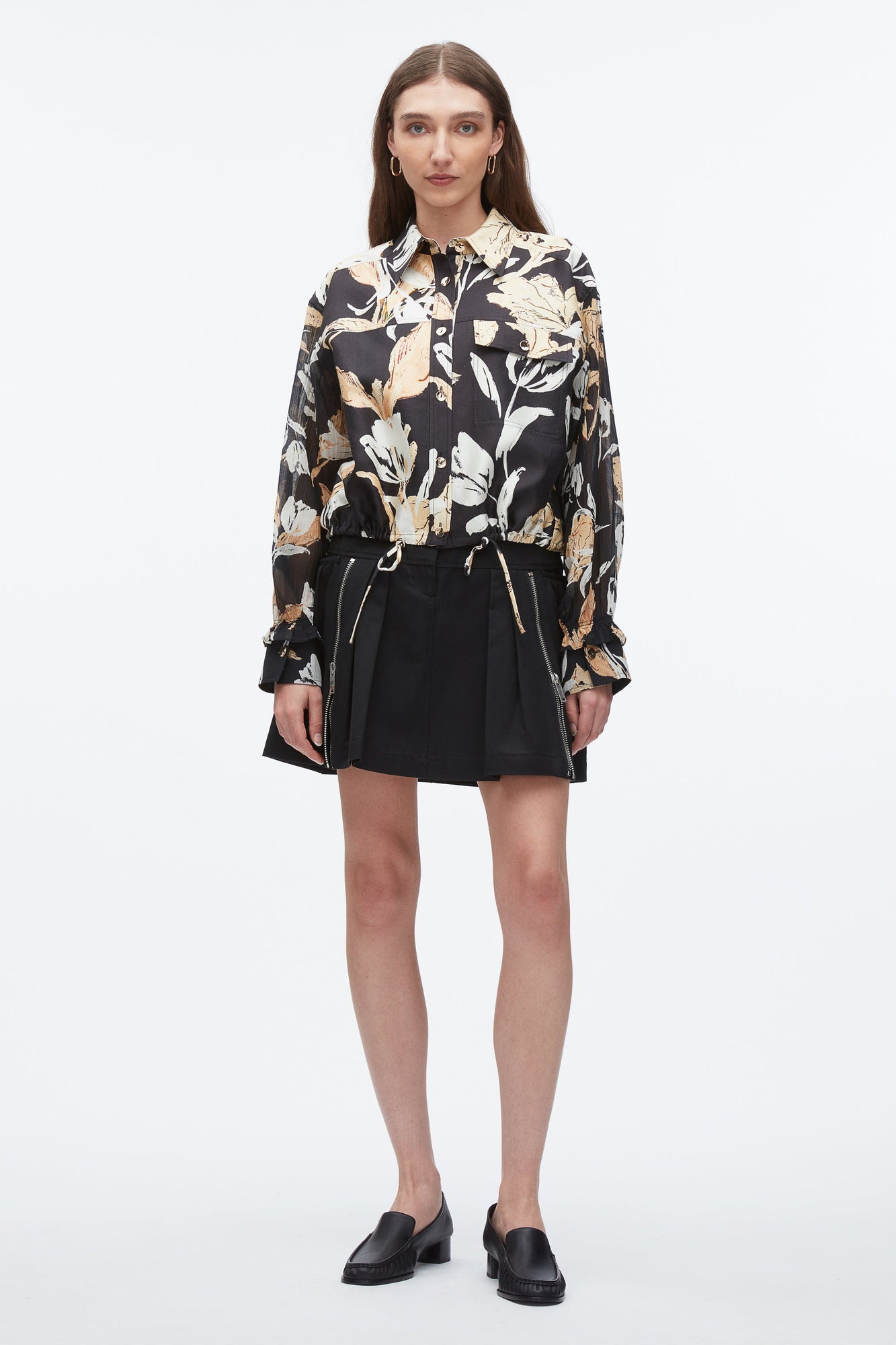 Double Zip Utility Skirt | Black