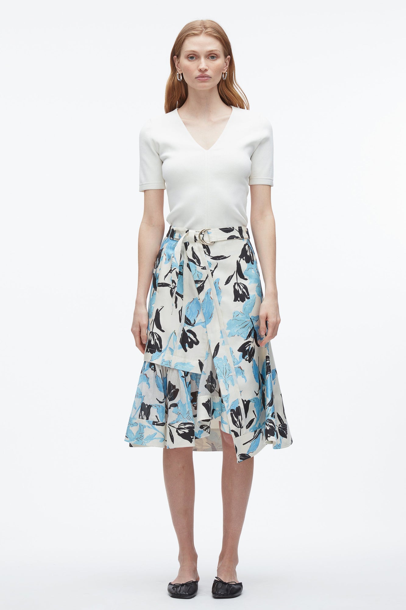 Joyful Tulip Cargo Skirt | Ivory Multi
