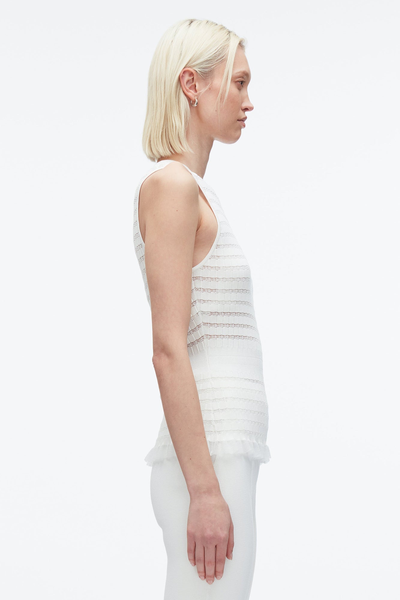 Shadow Stripe Tank | Ivory