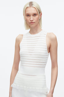 Shadow Stripe Tank | Ivory