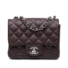Chanel | Pre-Owned Mini Square Classic Caviar Single Flap | Brown/Dark Brown
