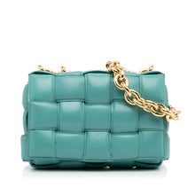 Bottega Veneta | Pre-Owned Nappa Intrecciato Padded Chain Cassette Satchel | Seafoam