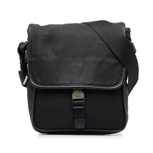 Prada | Pre-Owned Tessuto Buckle Messenger Bag - II | Black