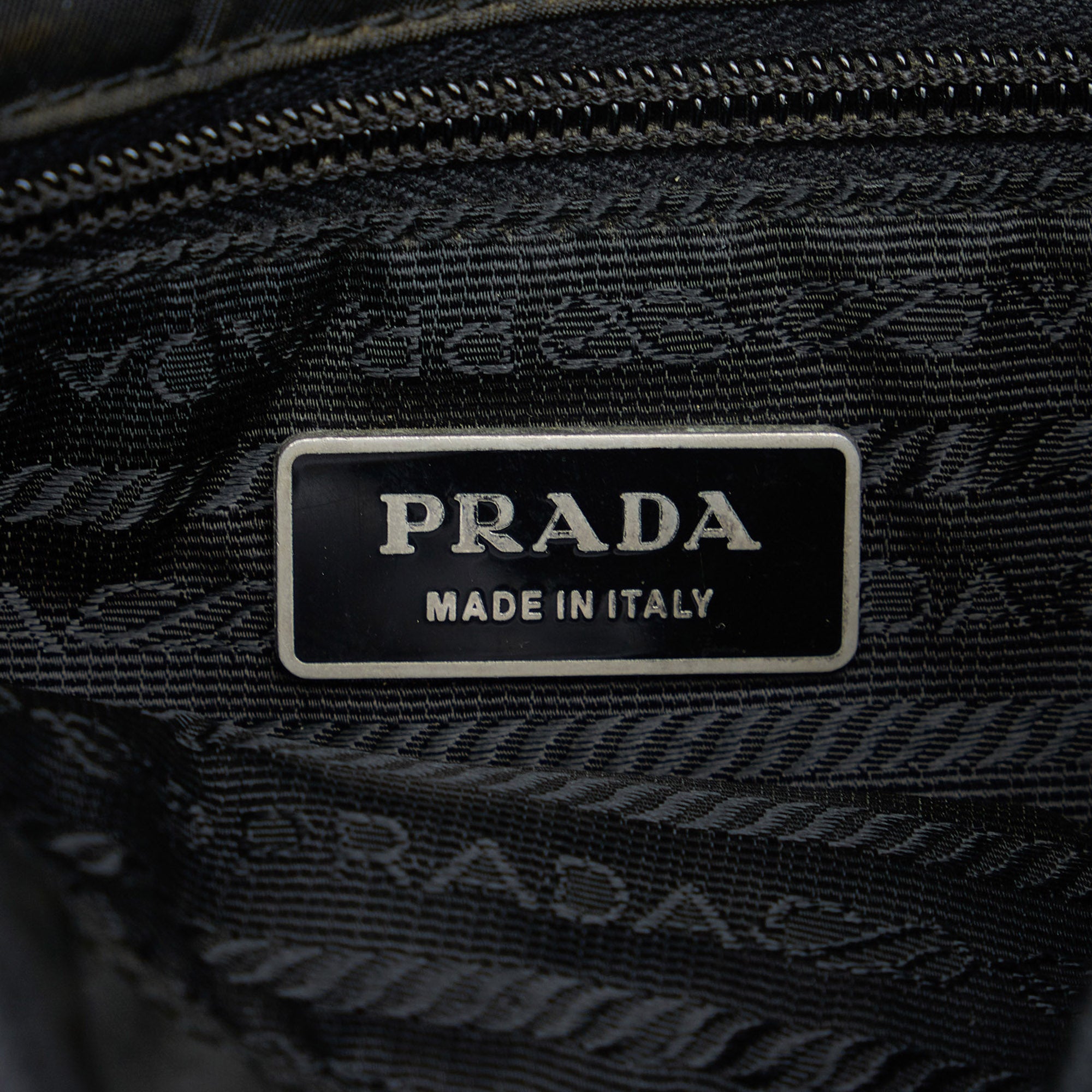 Prada | Pre-Owned Tessuto Buckle Messenger Bag - II | Black