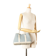 Hermes | Pre-Owned Toile and Negonda Garden Party 30 | Blue/Light Blue