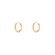 Small Endless Gold Hoop Earring 14k Yellow Gold Pair Single First