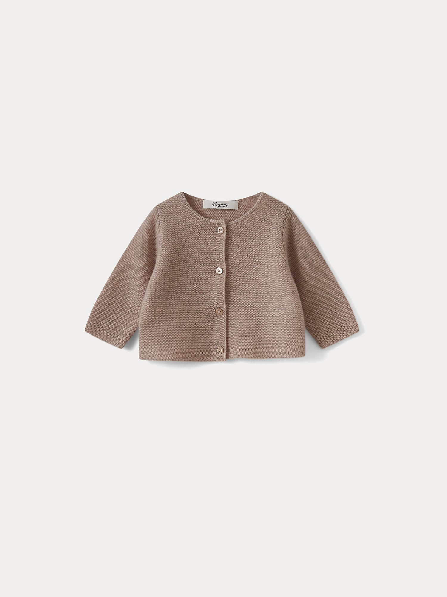 Unisex | Baby Cashmere Cardigan | Puce