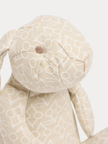 Unisex | Medium Signature Rabbit With Woven Cherry Motif 20 Cm In Cotton | Natural