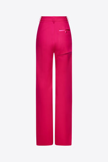 Asymmetric Slit Trouser | Raspberry