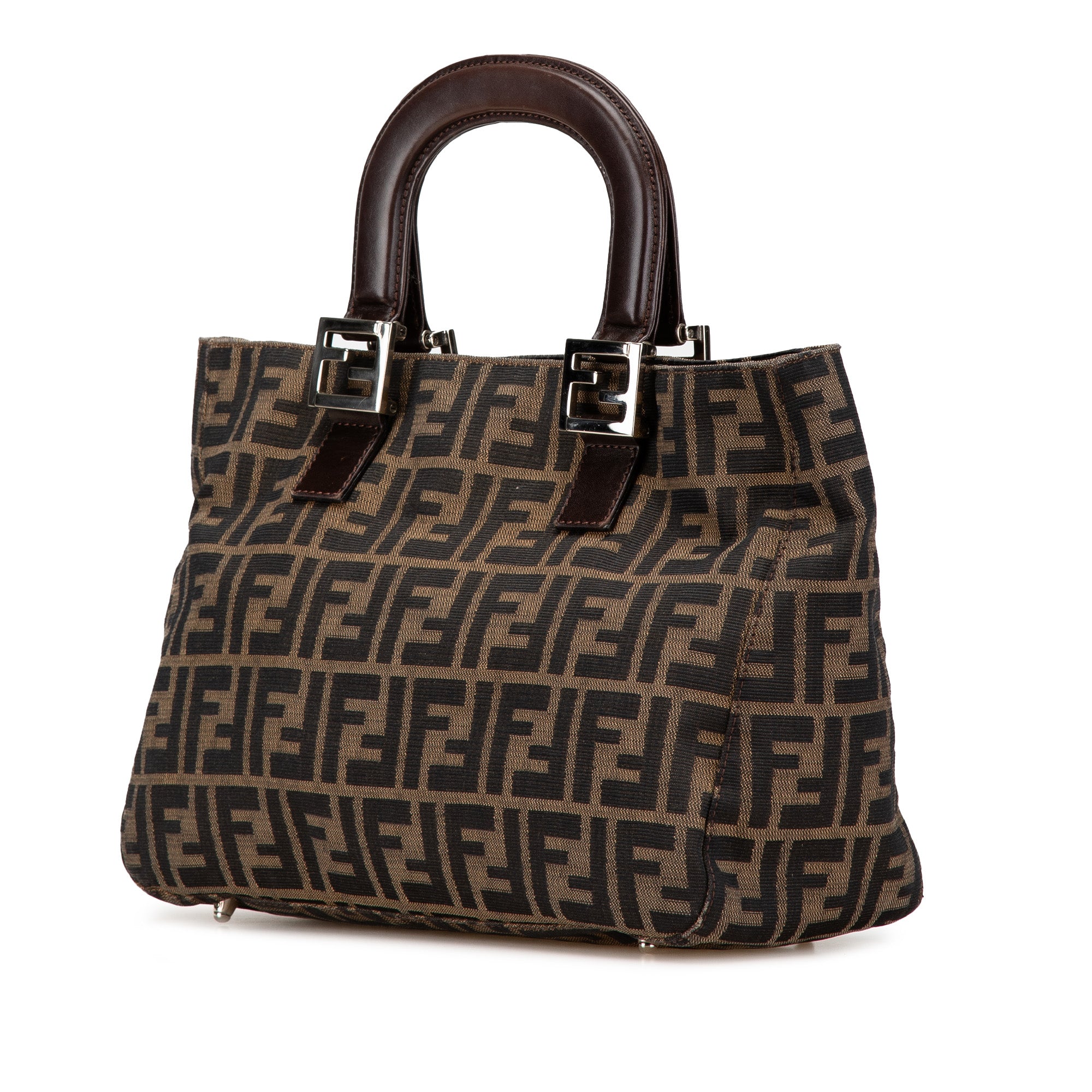 Fendi | Pre-Owned Small Zucca Canvas Twins Tote - III | Brown