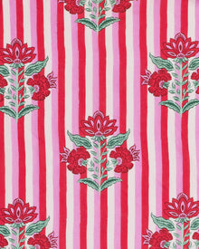 Carnation Stripes - Maison Dress - Scarlet Petal - Printfresh