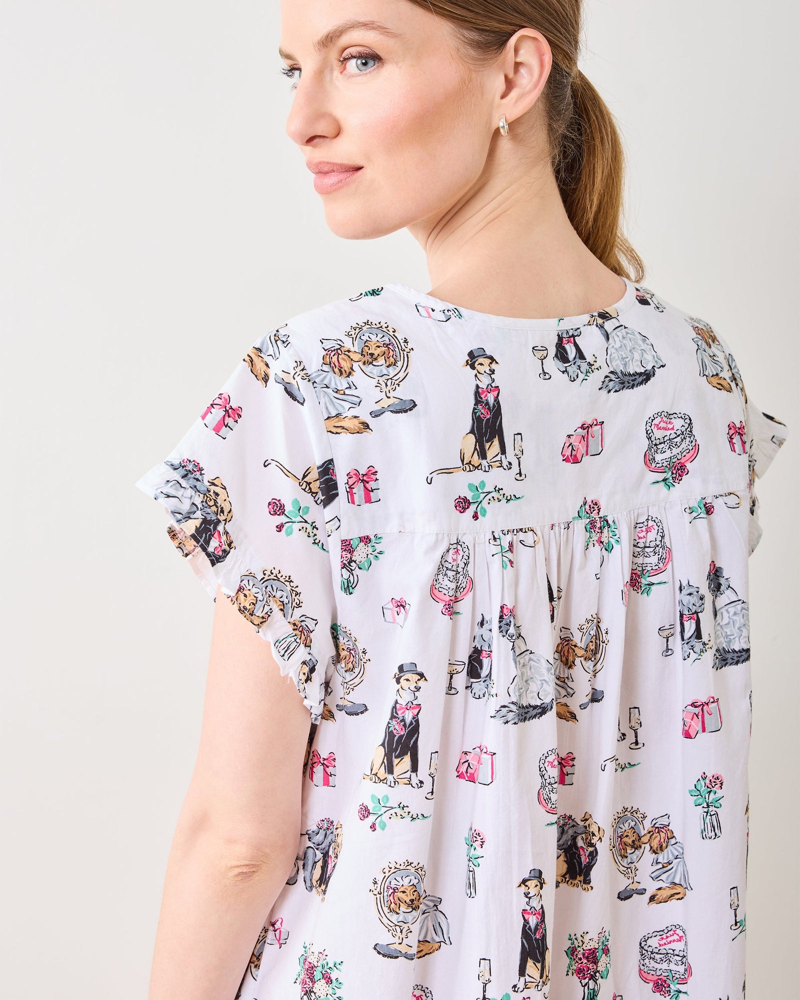 Fur Ever Yours - Pintuck Nightgown - Cloud - Printfresh